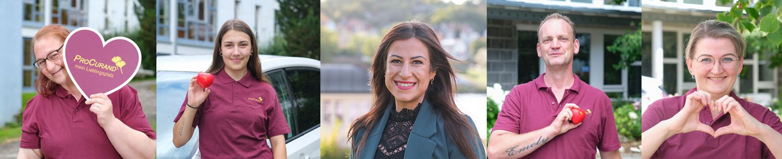 Collage ProCurand Mitarbeiter der Ambulanten Pflege Sigmaringen