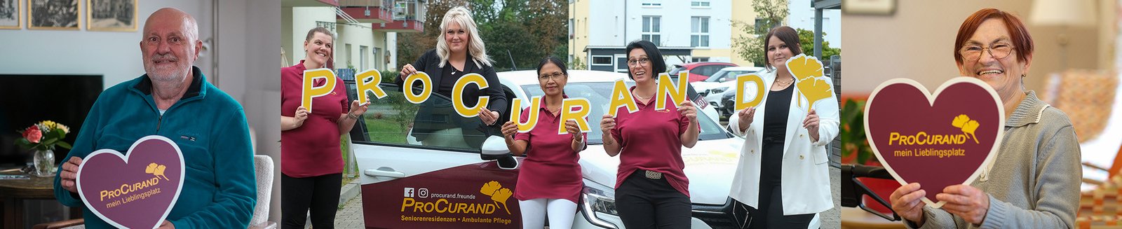 Team und Kund*innen der Ambulanten Pflege Strausberg der ProCurand