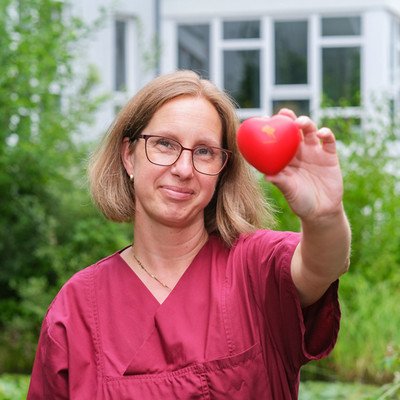 Kathrin, Pflegefachkraft in der Seniorenwohnanlage Fideliswiesen in Sigmaringen: