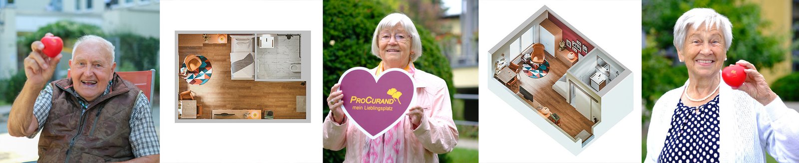 Collage von Mieter*innen und Grundrissen der Wohngemeinschaft Residenz Nordend