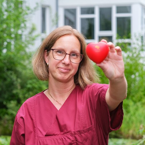 Kathrin, Pflegefachkraft in der Seniorenwohnanlage Fideliswiesen in Sigmaringen: